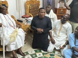 Sunday Igboho Taken Off WANTED LIST, Storms Oba Ladoja’s Ibadan Palace On Thank-You Visit