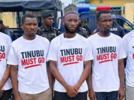 Five Arrested For Wearing Tinubu-Must-Go T-Shirts